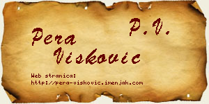 Pera Višković vizit kartica